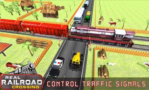 Real Railroad Train Crossing - Free Train Games screenshot 2