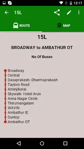MTC bus route screenshot 2