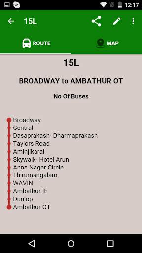MTC bus route screenshot 2
