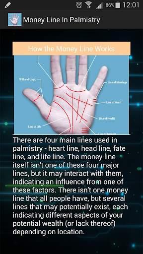 Money Line In Palmistry स्क्रीनशॉट 1