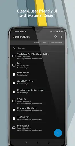 Movie Updates: Movie/TV Alerts screenshot 1