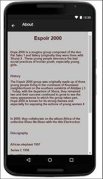 Espoir 2000 Music Lyrics screenshot 2