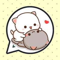 Mochi Mochi Peach Cat Wallpaper - Sticker Whatsapp logo