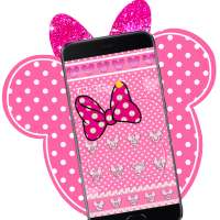 Pink Diamond Minny Bowknot Theme on 9Apps