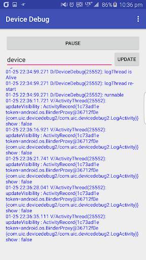 Device Debug screenshot 2