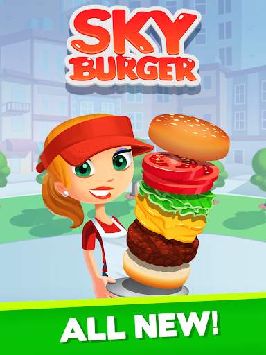 Sky Burger 🍔 Endless Hamburger Stacking Food Game screenshot 11