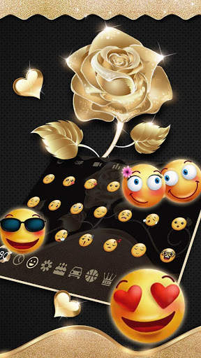 Luxurious Gold Rose keyboard screenshot 2