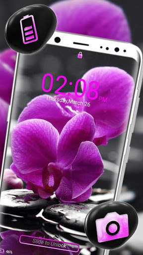 Orchid Flower Launcher Theme screenshot 3