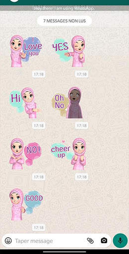 Stickers Hijab Muslim WASticker for WhatsApp screenshot 7