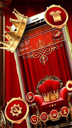 Royal Golden Crown Launcher Theme screenshot 1