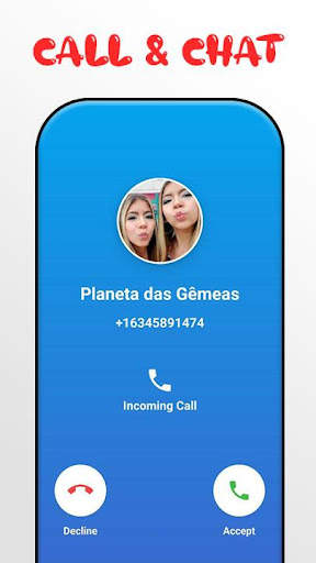 Planeta das Gêmeas Call Me! Fake Video Call screenshot 2