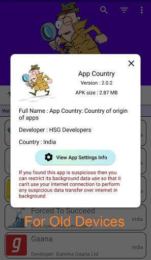 App Country: Country of origin of apps screenshot 5
