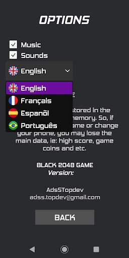 Black 2048 Puzzle Game screenshot 3