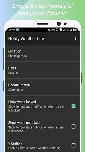 Notify Weather (Check Weather in Notification) screenshot 1