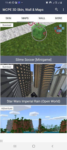 Minecraft MCPE 3D Skins, Wall & Maps screenshot 3