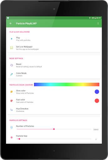 Particle Live Wallpaper n Play screenshot 8