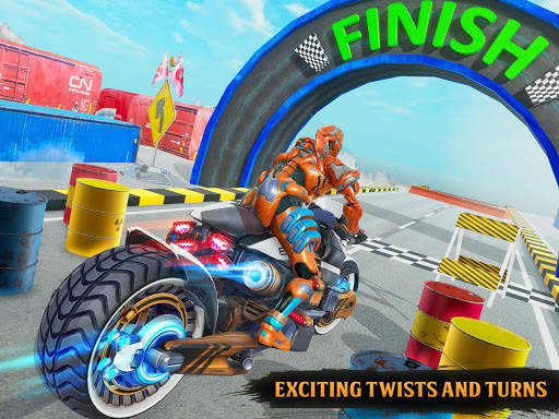 Impossible Bike Stunts Racing – Robot Bike Games screenshot 10