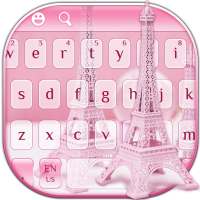 Pink Eiffel Tower Keyboard