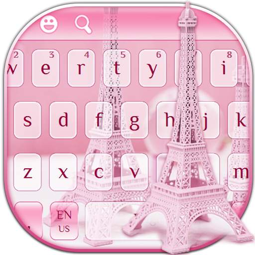 Pink Eiffel Tower Keyboard 10001004