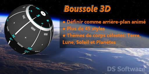 Boussole 3D à billes et fond d'écran animé screenshot 1