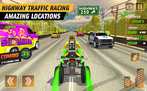 Light ATV Quad Bike 2019: Highway Racing Games screenshot 1