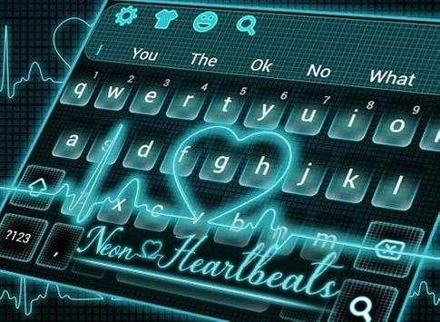 Neon Heartbeat LIVE Keyboard Theme screenshot 5