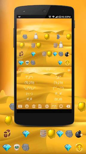Emoji Keyboard - Gold Mine स्क्रीनशॉट 4