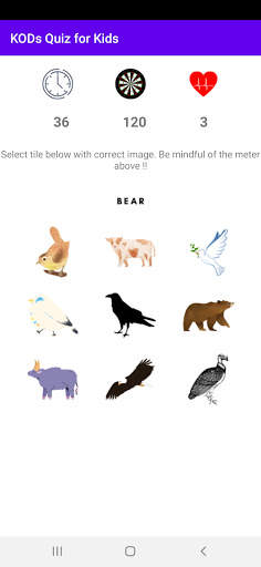 KODs Quiz for Kids (Birds & Animals) screenshot 2
