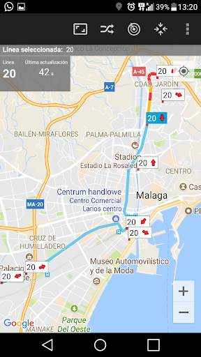 BusLive Malaga screenshot 1