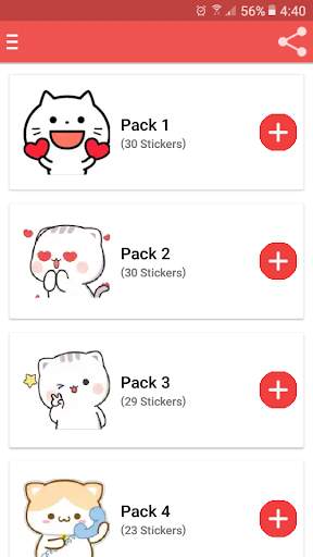 Cat stickers for whatsapp screenshot 1
