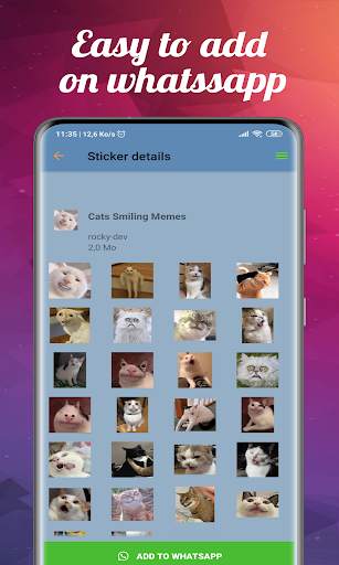 WAStickerApps Cat & Funny Cat stickers screenshot 1