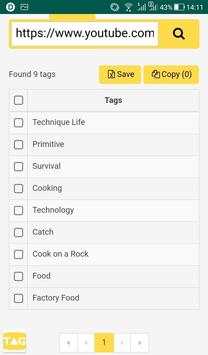 Tags  Youtube - key screenshot 2