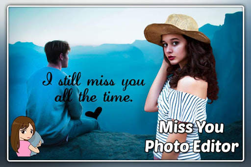 Miss You Photo Frame : Cut Paste Editor screenshot 4