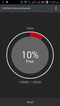 1 GB RAM Memory Booster screenshot 1