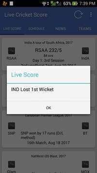 Live Cricket Score screenshot 1