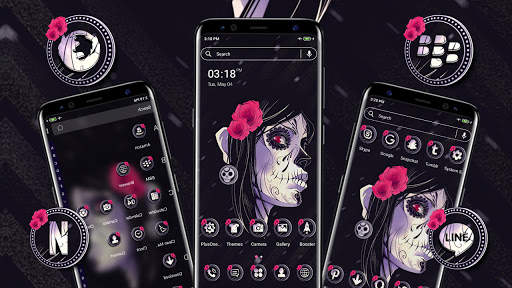 Zombie Girl Launcher Theme screenshot 4