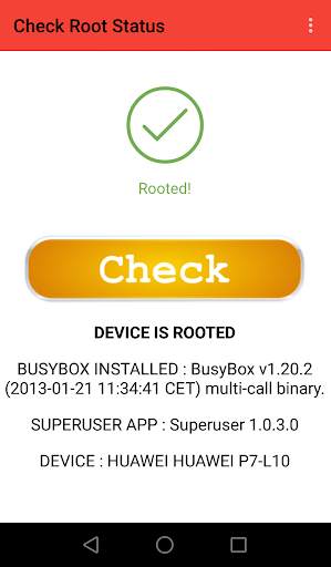 Root Checker (Superuser) screenshot 2