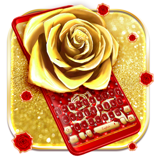 Diamond Gold Rose Keyboard icon