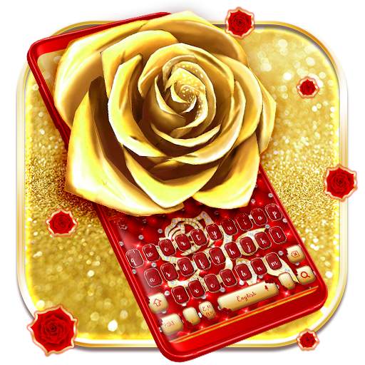 Diamond Gold Rose Keyboard 10001005