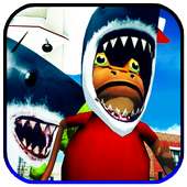 amazing Funny Frog Shark Fighter