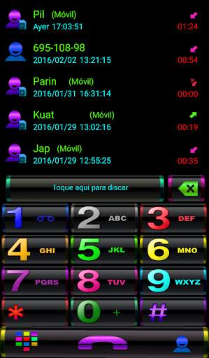 THEME GO CONTACTS BLACK COLORS screenshot 1