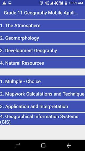 Grade 11 Geography Mobile Application screenshot 2
