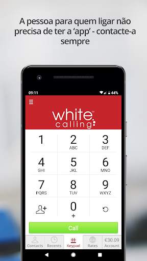 White Calling App de chamadas e cartão de chamadas screenshot 4