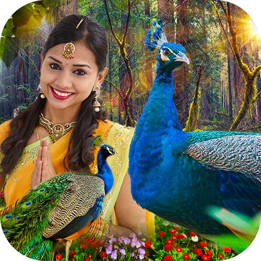Peacock Photo Frames Garnish 6.0