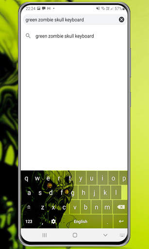 🧟 Green Zombie Skull Keyboard Theme screenshot 5
