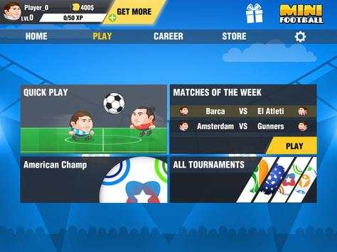 Mini Football Head Soccer Game screenshot 6