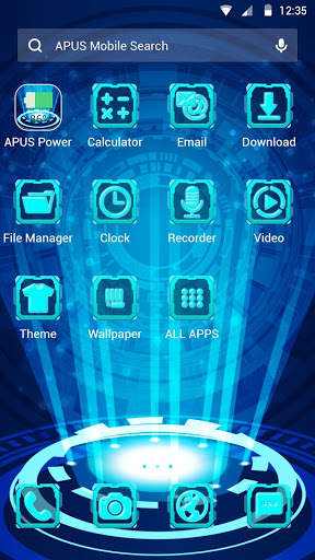 Cool Neon Technology theme for android free screenshot 2
