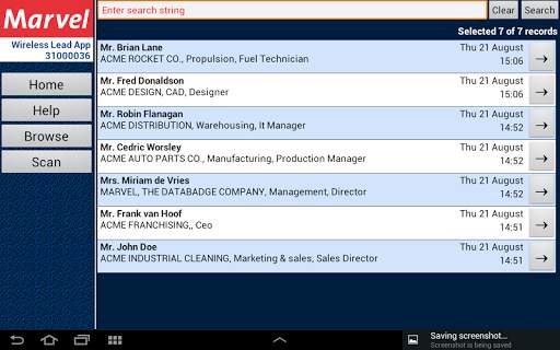Marvel LeadScanner screenshot 10