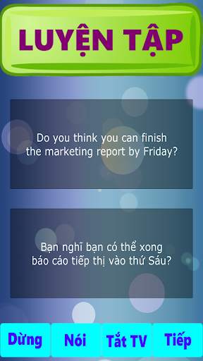 Tiếng Anh văn phòng song ngữ Anh Việt screenshot 3