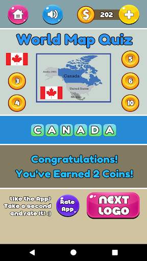 Fun Quizzes - World Map Quiz screenshot 2